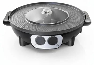 Productafbeelding van JL keuken - Elektrische barbecue en hotpot set - 2200 W - Anti-aanbaklaag, AI-gegenereerde afbeelding