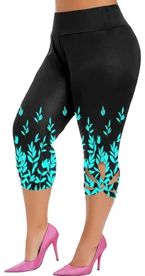 Produktbild von Damen Leggings mit 3/4 Länge, große Größen, für Yoga und Freizeit