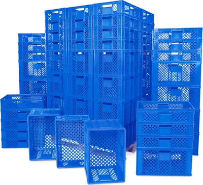 Produktbild von Eurobehälter / Bäckerkiste, 42x 600x400x150mm, 36x 600x400x320 mm, blau