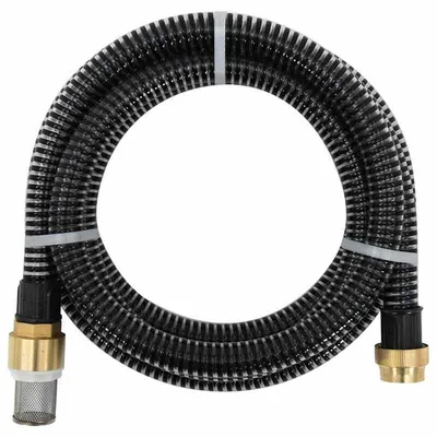 Productafbeelding van Zuigslang, PVC-materiaal, messingaansluitingen, zwart