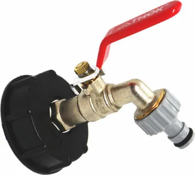 Produktbild von IBC-Wannenadapter 1/2 '' Hahnauslassanschluss Ventilhahn Gartenschlauchanschluesse