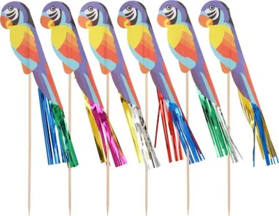 Immagine prodotto di 100 raccoglitori decorativi 18 cm "Pappagallo"