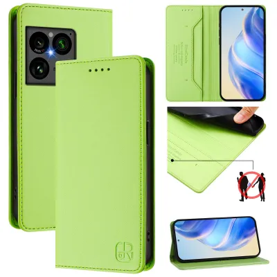 Obrázek produktu pro Kožené pouzdro pro Sony Xperia 1 VIII, flipové pouzdro s přihrádkami na karty, peněženkou a stojánkem Zelený
