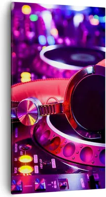 Produktbild von Bild auf Leinwand - Leinwandbild - DJ Disco Nachtclub Audio - 55x100cm - Wand Bild - Wanddeko - Leinwanddruck - Bilder - Kunstdruck - Wanddekoration - Leinwand bilder - Wandkunst - PA55x100-2404