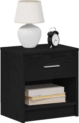 Immagine prodotto di Maison Exclusive - Comodini (2 pezzi) con cassetto, nero, 39x28x41 cm