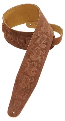 Produktbild von Levys Leathers PMS44T03-BRN 3'' Suede Leather Guitar Strap Brown