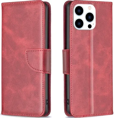 Produktbild von Mobigear Excellent iPhone 15 Pro Hülle Klapphülle Geldbörse - Rot