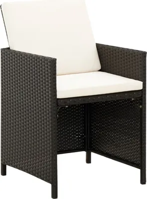 Immagine prodotto di Set Sedie da Giardino con Poggiapiedi 4 pz in Polyrattan Nero