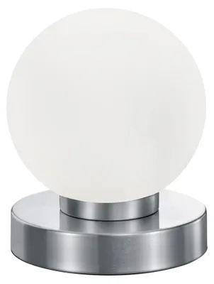 Zdjęcie produktu dla Lampa stołowa PRINZ II srebrno-biała 1xE14x40W szkło wym:15x12x12cm IP20 RL