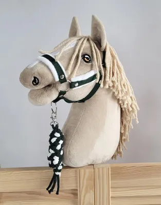 Image de Lit pour bébé Hobby Horse A3 avec fourrure blanche et corde en couleur verte