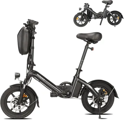 Produktbild von Mini E Bike 14 Zoll Aluminium faltbar Elektrofahrrad 250W 36V/7.8Ah Akku mit APP Funk für Herren Damen,Reichweite Max 45 km E-Bike Klappräder Schwarz