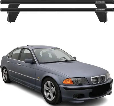 Produktbild von Menabo Dachträger Grundtäger für BMW 3er E46 Limo 1998-2007 75kg Alu Schwarz 2x