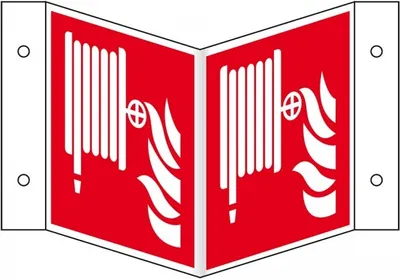 Produktbild von Dreifke® Schild I Brandschutz-Nasenschild Löschschlauch, Kunststoff, 200x200m...