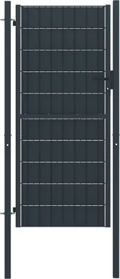 Image de vidaXL Portail de clôture acier 100 x 164 cm anthracite