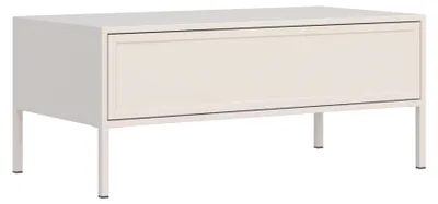 Produktbild von Selsey Velveto – Couchtisch mit Schublade - kaschmir - 100x50 cm