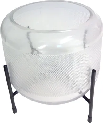Image de BURI Vase en verre sur support métallique Vase de fleurs Photophore Bougeoir Décoration de table Vase de décoration