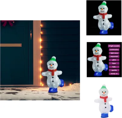 Produktbild von vidaXL LED-Weihnachtsfigur Schneemann Acryl Indoor und Outdoor 30 cm -  Weihnachtsbeleuchtung