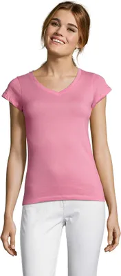 Obrázok produktu pre SOLS - Dámske tričko s výstrihom do V "Moon" LT1485 (L) (Orchid Pink)