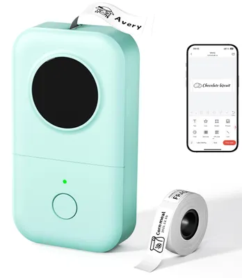 Produktbild von Phomemo D30 Etikettiergerät Bluetooth Etikettendrucker Selbstklebend Grün