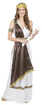 Immagine prodotto di Costume da donna romano antico bianco-marrone - S