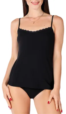 Image de Maillot de corps pour femme Bellivalini en viscose avec dentelle BLV50-219 (noir, XS)