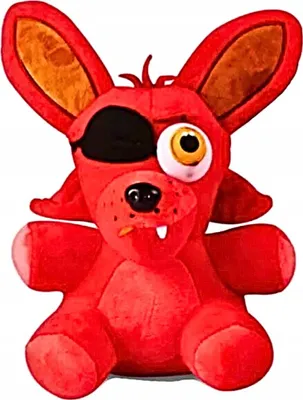 A plush toy of Foxy the pirate fox from Five Nights at Freddy's.