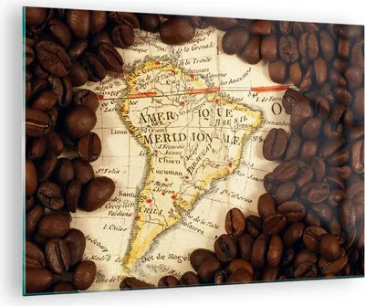 Produktbild von Bilder auf glas - Südamerika Samen Kaffee - 70x50cm - Glasbilder - Wandbilder - Kunstdruck - zum Aufhängen bereit - Wanddekoration aus Glas - Glas Bilder - Wandbild auf Glas - GAA70x50-2198