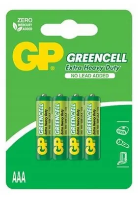 Image de Pile au chlorure de zinc GP Greencell R03 (AAA), 4 pièces 71064