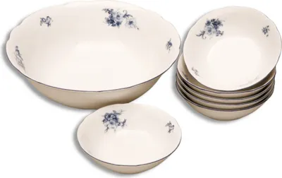 Produktbild von Kompott-Set Thun Rose, blaue Rosen, 7 Stück