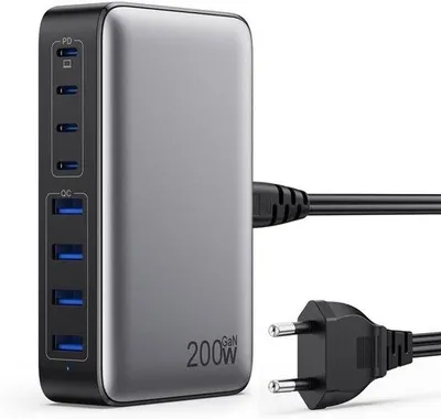 Immagine prodotto di Caricabatterie USB-C da 200W - Adattatore multipresa con tecnologia PD, QC e PPS