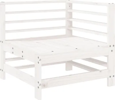 Produktbild von vidaXL Garten-Ecksofa Weiß Massivholz Kiefer