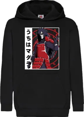 Obrázek produktu pro Dětská Mikina S Kapucí Naruto Madara Uchiha 02, 5-6 Jahr - 116 / Černá
