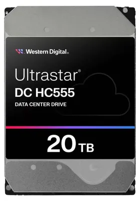 Produktbild von WD Ultrastar DC HC555 - Festplatte - Datencenter - 20 TB - intern - 3.5" (8.9 cm) - SAS 12Gb/s - 7200 rpm - Puffer: 512 MB