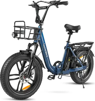 Produktbild von E Bike elektrická kola skládací kolo skládací kola e-bike s 13Ah, e-bike 20 * 4,0 palce, e-bike 7-rychlostní převodovka LCD displej s košíkem pro muže dámy