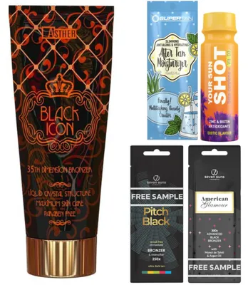Productafbeelding van Asther Black Icon sterke bruiningsactivator Bruiningsset