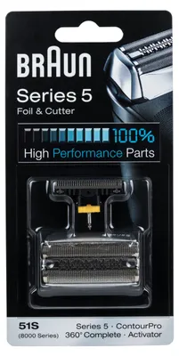 Produktbild von Braun Series 5 51S, 1 Kopf/Köpfe, Series 5, ContourPro, 8000, 360, 8595, 8795, 10 g, 23 mm, 80 mm, 160 mm
