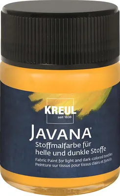 Produktbild von KREUL Javana Stoffmalfarbe für helle und dunkle Stoffe Goldgelb 50 ml