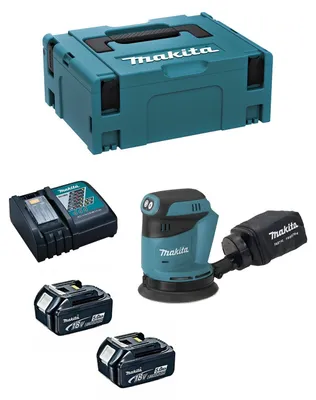 Imagen del producto de Lijadora Rotorbital MAKITA DBO180RTJ (2 x 5,0 Ah + DC18RC + MAKPAC 2)