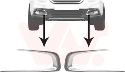 Produktbild von VAN WEZEL Zier- / Schutzleistensatz Stoßfänger vorne links vorne rechts 4075598 passend für PEUGEOT 2008 Kombi (CU) 2008 I Van (CU)