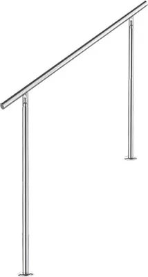 Zdjęcie produktu dla Poręcz schodowa Jopassy poręcz ze stali nierdzewnej odpowiednia do użytku wewnątrz i na zewnątrz 120 cm z 0 stężeniami krzyżowymi