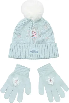 Produktbild von Frozen - Mütze & Handschuhe für Mädchen, ´Elsa´ NS9001 (Einheitsgröße) (Blau)