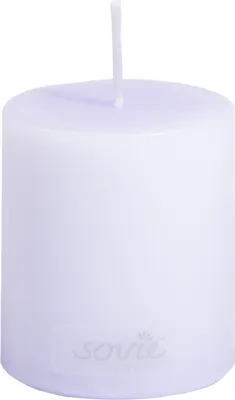 Produktbild von Sovie CANDLES Stumpenkerze in Lila Ø 50 mm x H 60 mm, Brenndauer ca. 16 Std., 24 Stück