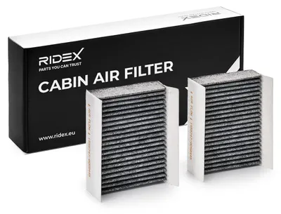 Produktbild von RIDEX 424I0328 Innenraumfilter Pollenfilter für ALFA ROMEO 147 (937) GT (937) 156 (932) 156 Sportwagon (932)