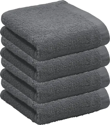Produktbild von REDBEST Gästetuch Oceanside" 4er-Pack anthrazit 30x50 cm"