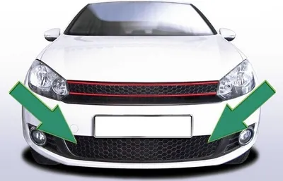 Produktbild von Kratka chłodnicy Kratka sportowa Kratka o strukturze plastra miodu Zderzak CENTRALNY do VW Golf 6 VI