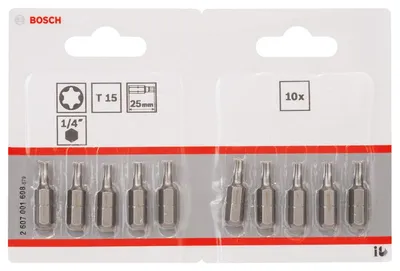 Produktbild von Schrauberbit Extra-Hart T15, 25 mm, 10er-Pack