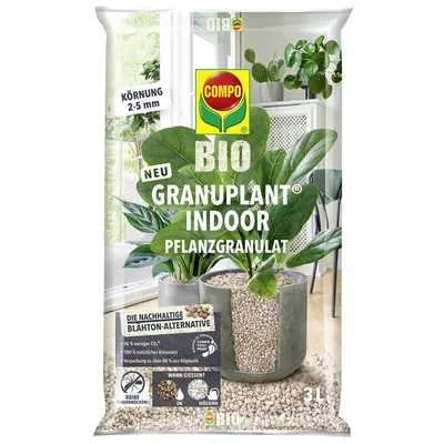 Produktbild von Granuplant® Indoor Pflanzgranulat COMPO  3 L 100% natürlicher Bimsstein, Blähton Alternative