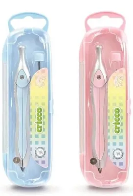 Produktbild von Schulzirkel mit Pastellstiften im Etui, Mix von CRICCO