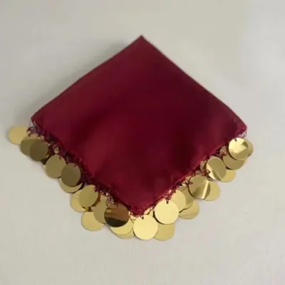 Produktbild von 10x Bordeaux Luxus Halay Mendili groß 30x30 cm Tanztücher Dügün Hochzeit Verlobung Kina Mendil