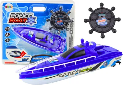Produktbild von Lean Ferngesteuertes Polizeiboot RC Blaue Fernbedienung 27 MHz